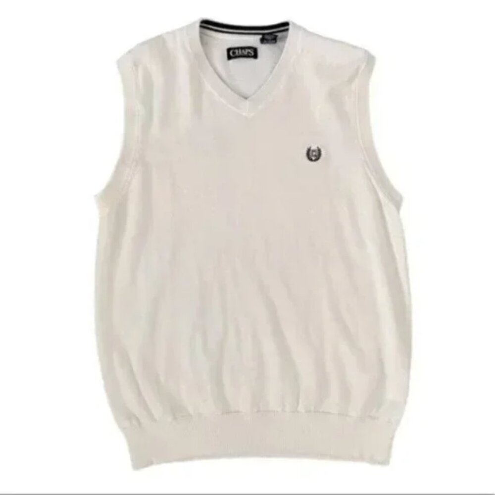 Chaps Men's V-Neck Sweater Vest Cotton Size XXL